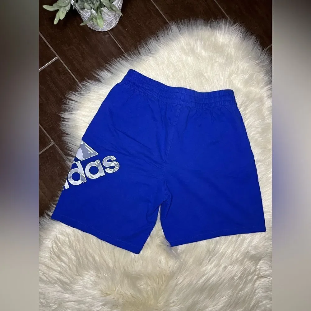 Adidas royal blue cotton shorts Lg (14/16) - Picture 3 of 3